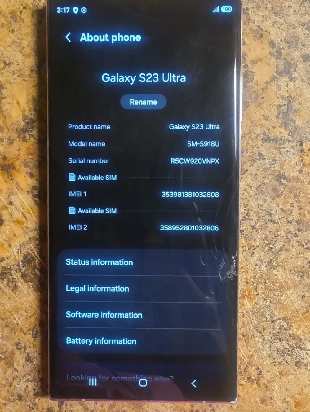 Unlocked Smartphone - Black - Unbranded Samsung GALAXY S23 ULTRA.